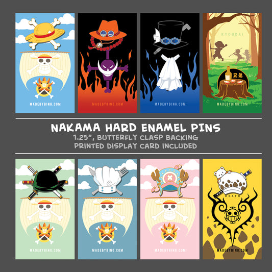 One Piece Nakama Enamel Pins